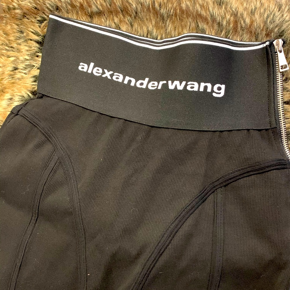 ALEXANDER WANG Logo Elastic Biker Biker Short